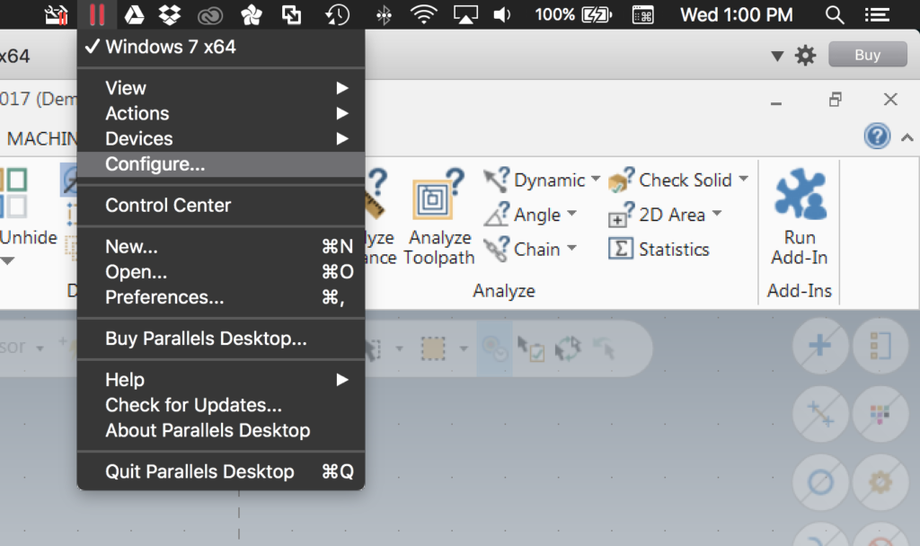 Adjusting the resolution of Parallels for Retina Displays 3D Drawing 2017
